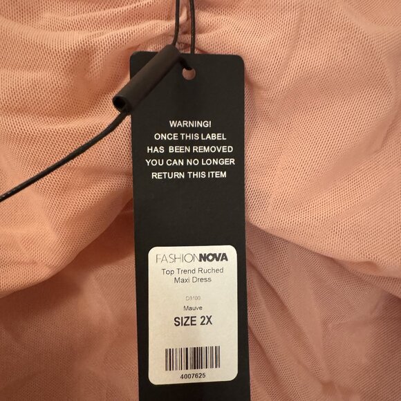 Pink Ruched Maxi Dress - Picture 3 of 3